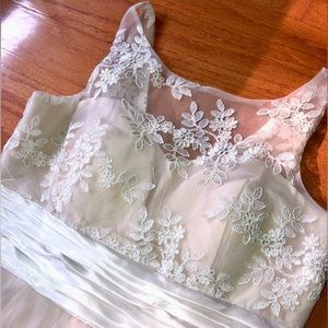 Sheer Floral Formal Dress